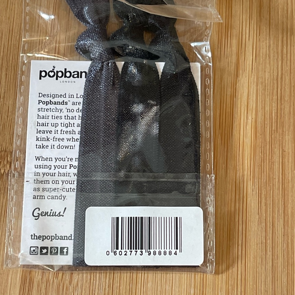 NWT Popband Nightlife Soft Stretchy Kink Free Hair Ties (3 Pack) - Picture 3 of 3